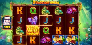 3 Buzzing Wilds slot review gameplay image – 250 spin test