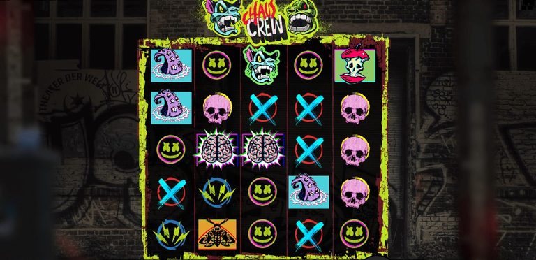 Chaos Crew slot review gameplay image – 250 spin test