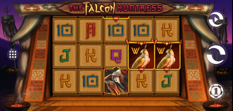 Falcon Huntress slot review gameplay image – 250 spin test