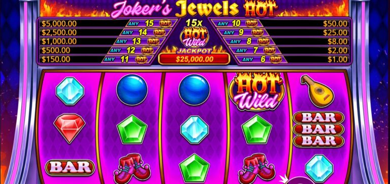 Joker's Jewels slot review gameplay image – 250 spin test