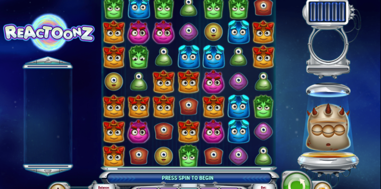 Reactoonz slot review gameplay image