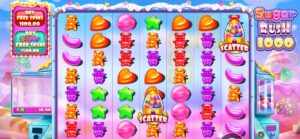 Sugar Rush 1000 slot review gameplay image – 250 spin test