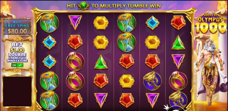 Gates of Olympus 1000 slot review game play image