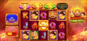 Caishens Cash Pots slot review gameplay image – 250 spin test