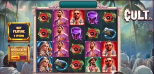 Cult slot review gameplay image – 250 spin test