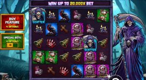 Death Dominion slot review gameplay image – 250 spin test