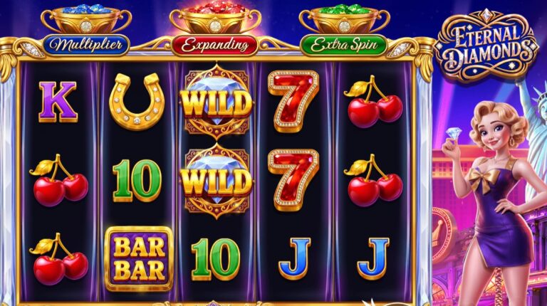 Eternal Diamonds slot review gameplay image – 250 spin test