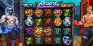 Fist of Destruction Megamultiplier slot review gameplay image – 250 spin test