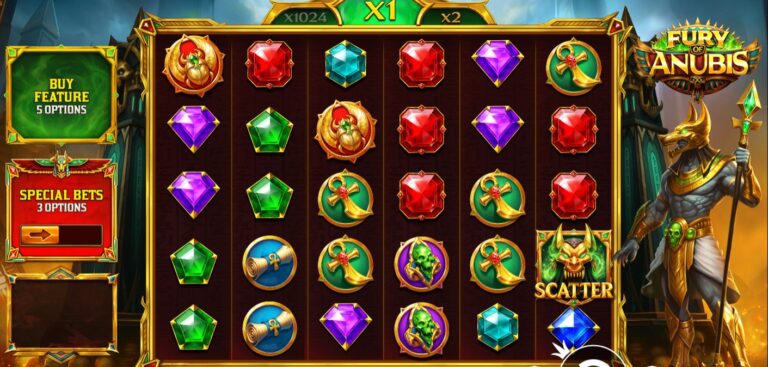 Fury of Anubis slot review gameplay image – 250 spin test