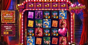 Heartbreakers slot review gameplay image – 250 spin test