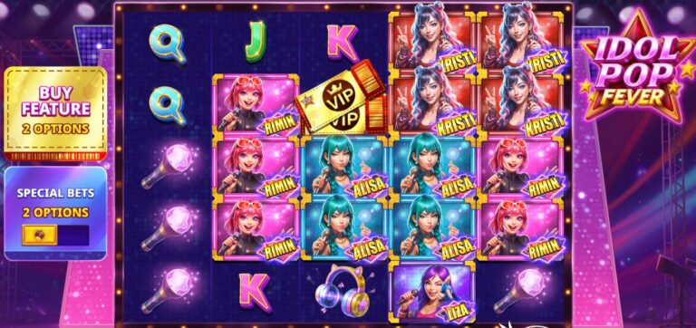 Idol Pop Fever slot review gameplay image – 250 spin test