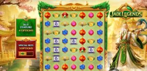 Jade Legends slot review gameplay image – 250 spin test
