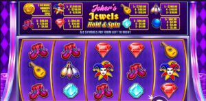 Joker's Jewels Hold & Spin slot review gameplay image – 250 spin test