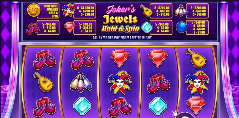 Joker's Jewels Hold & Spin slot review gameplay image – 250 spin test