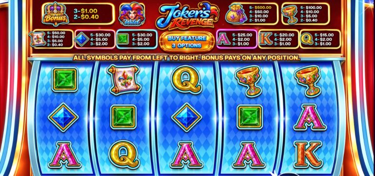 Joker's Revenge slot review gameplay image – 250 spin test