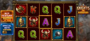 Knights vs Barbarians slot review gameplay image – 250 spin test
