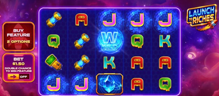 Launch To Riches slot review gameplay image – 250 spin test