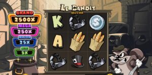 Le Bandit Hold & Win slot review gameplay image – 250 spin test