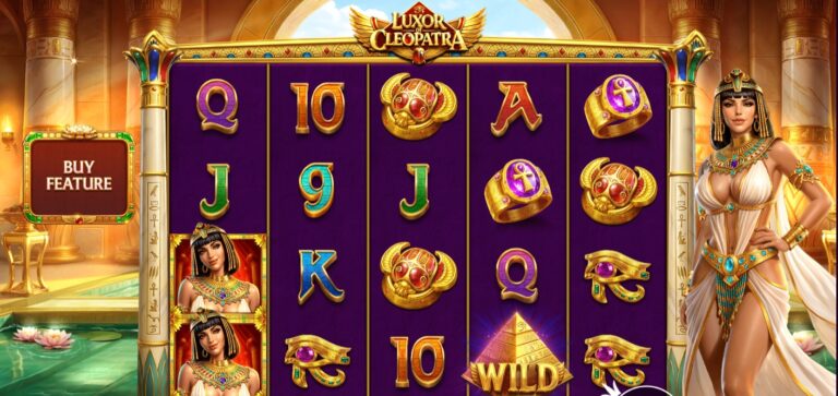 Luxor of Cleopatra slot review gameplay image – 250 spin test