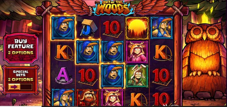 Out of the Woods slot review gameplay image – 250 spin test