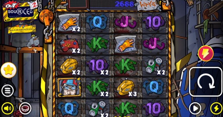 Outsourced 2 - Balkan Engineering slot review gameplay image – 250 spin test