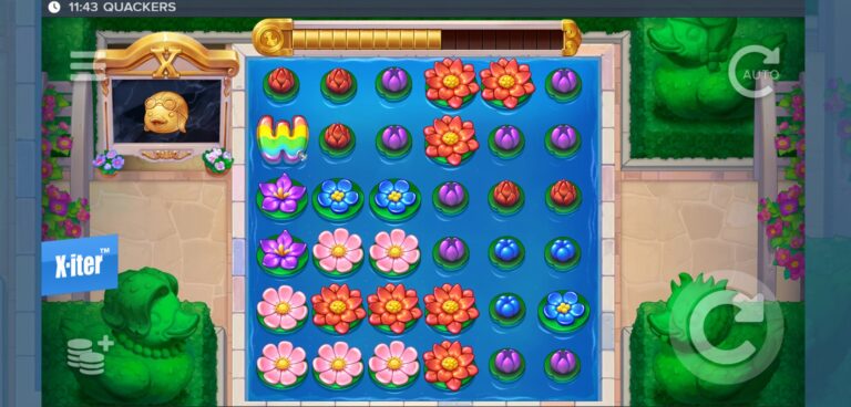 Quackers slot review gameplay image – 250 spin test