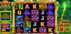 Ra VS Osiris by Pragmatic play slot review gameplay image 250 spin test