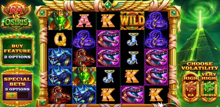 Ra VS Osiris by Pragmatic play slot review gameplay image 250 spin test