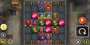 San Quentin Manhunt slot review gameplay image – 250 spin test