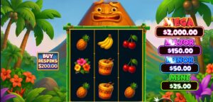 Super Tiki Strike slot review gameplay image – 250 spin test