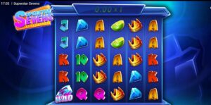 Superstar Sevens Hacksaw gaming slot review gameplay image 250 spin test