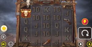 Tombstone Begins slot review gameplay image – 250 spin test
