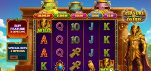 Treasure of Osiris slot review gameplay image – 250 spin test