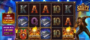 Wild Skullz slot review gameplay image – 250 spin test