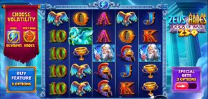 Zeus vs Hades - Gods of War 250 slot review gameplay image – 250 spin test