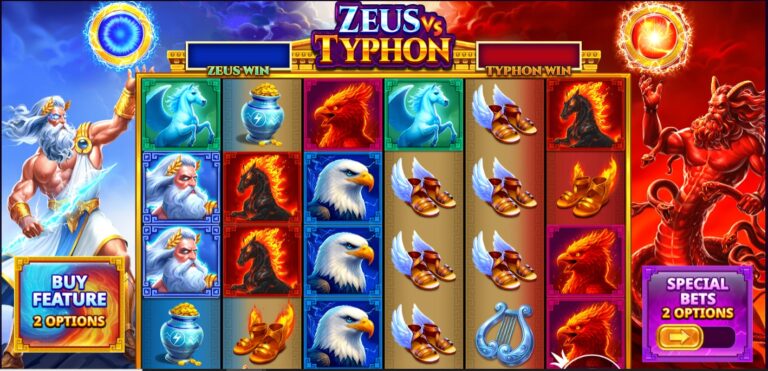 Zeus vs Typhon slot review gameplay image – 250 spin test