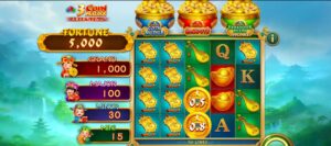 3 Coin Golden Peacock slot review gameplay image – 250 spin test
