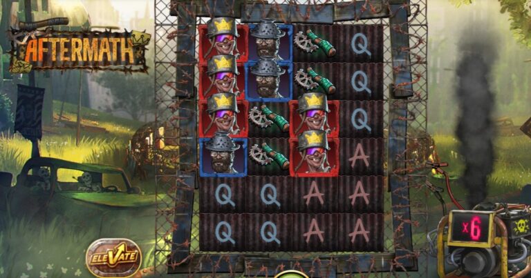 Aftermath slot review gameplay image – 250 spin test