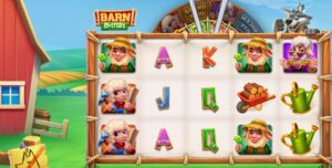Barn Busters slot review gameplay image – 250 spin test