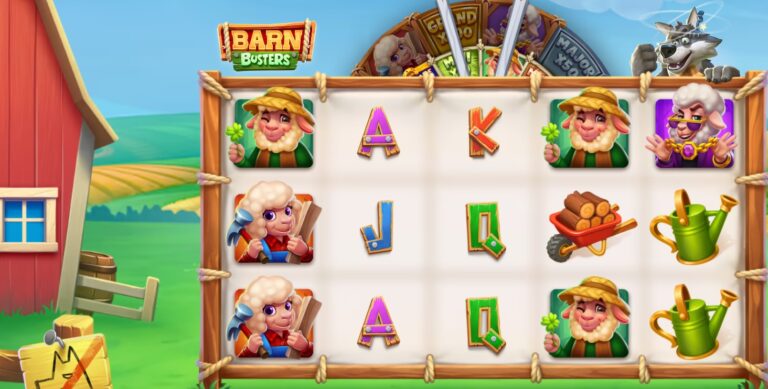 Barn Busters slot review gameplay image – 250 spin test