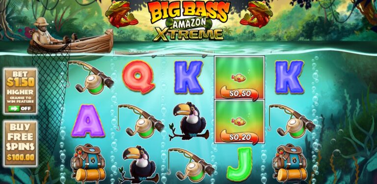 Big Bass Amazon Xtreme slot review gameplay image – 250 spin test