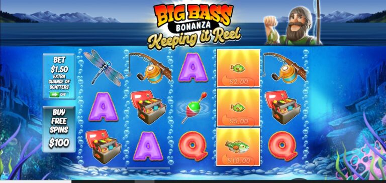 Big Bass Bonanza Keeping it Reel slot review gameplay image – 250 spin test