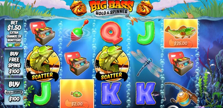 Big Bass Hold & Spinner slot review gameplay image – 250 spin test