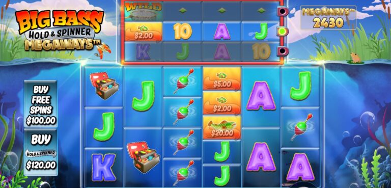 Big Bass Hold & Spinner Megaways slot review gameplay image – 250 spin test