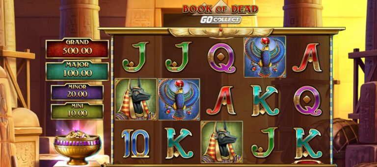 Book of Dead GO Collect slot review gameplay image – 250 spin test