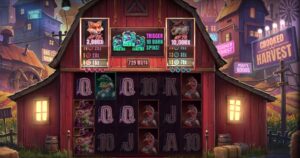 Cocks and Robbers slot review gameplay image – 250 spin test