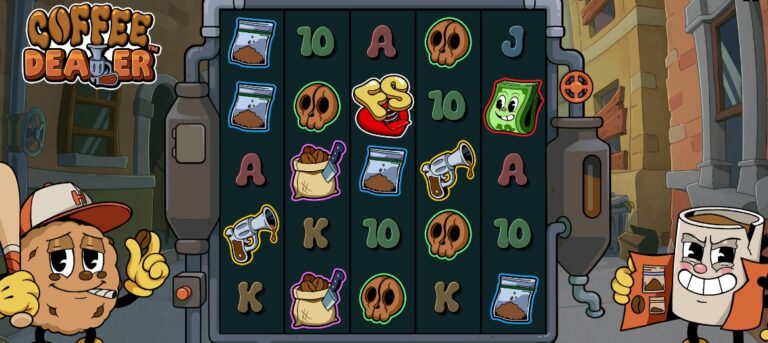 Coffee Dealer slot review gameplay image – 250 spin test