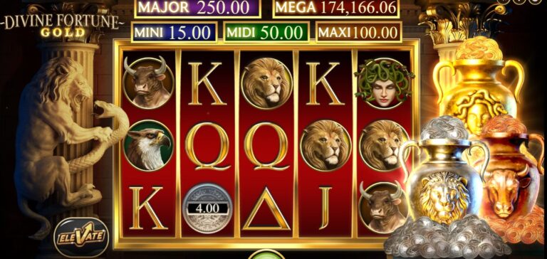 Divine Fortune Gold slot review gameplay image – 250 spin test
