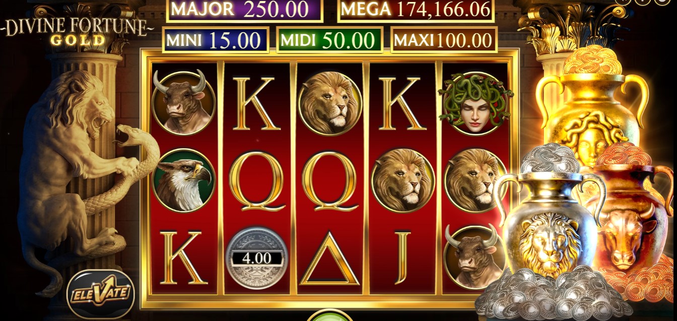 Divine Fortune Gold slot review gameplay image – 250 spin test