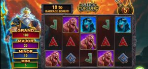 Fate's Fortune slot review gameplay image – 250 spin test